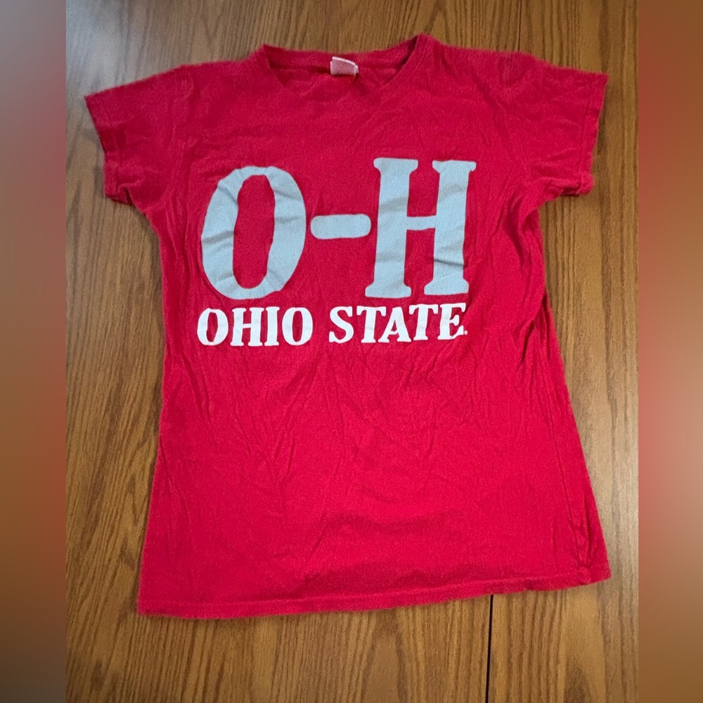 J. America Red Ohio State Tee
